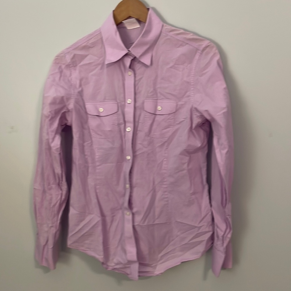 Brooks Brothers 346 100% Cotton Purple / Pink Tailored Fit Button Down Size 10